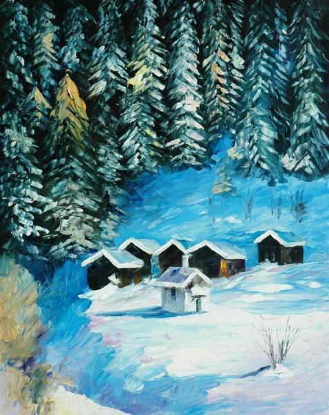 Winter Forest by Leonid Afremov