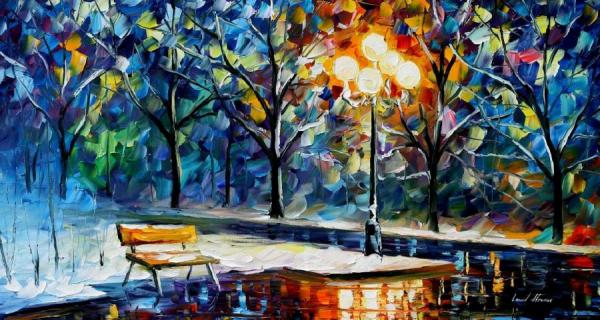Winter Night by Leonid Afremov