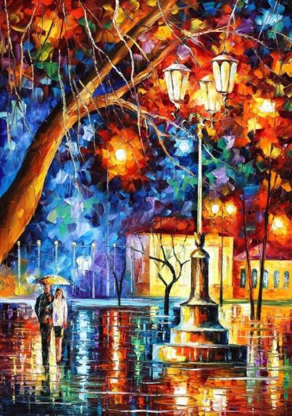Winter Rain by Leonid Afremov