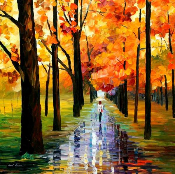 Yellow Rain by Leonid Afremov