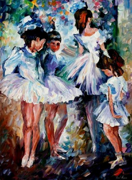 Young Ballerinas by Leonid Afremov
