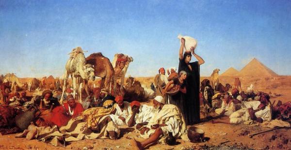 Rest In The Desert Near Gizha by Leopold Carl Müller