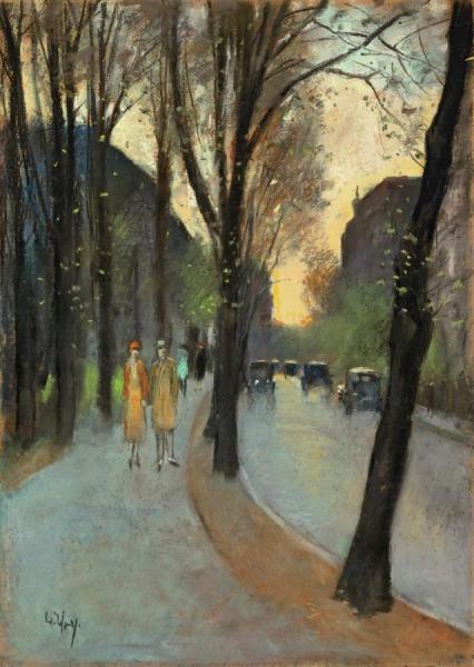 Berliner Straße Im Vorfrühling by Lesser Ury