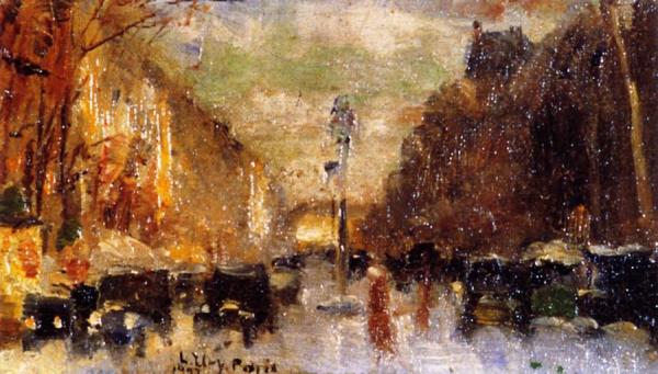 Boulevard In Paris by Lesser Ury
