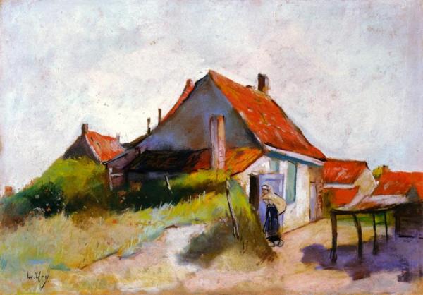 House With Red Roofs (holland) by Lesser Ury