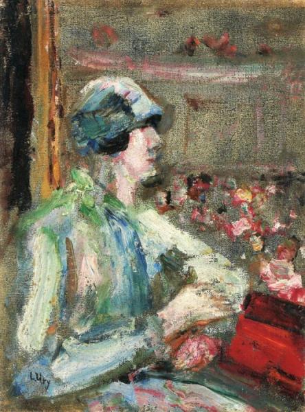 Lady In A Box by Lesser Ury