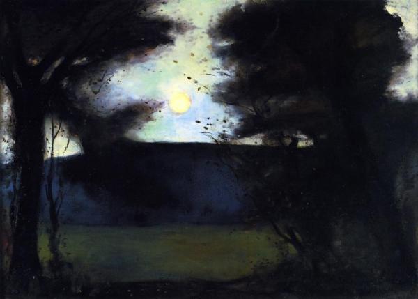 Moonrise On The Grunewaldsee by Lesser Ury