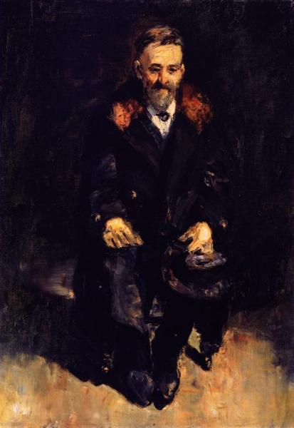 Old Man In A Fur Coat by Lesser Ury