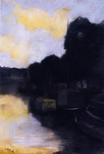 On A Canal by Lesser Ury