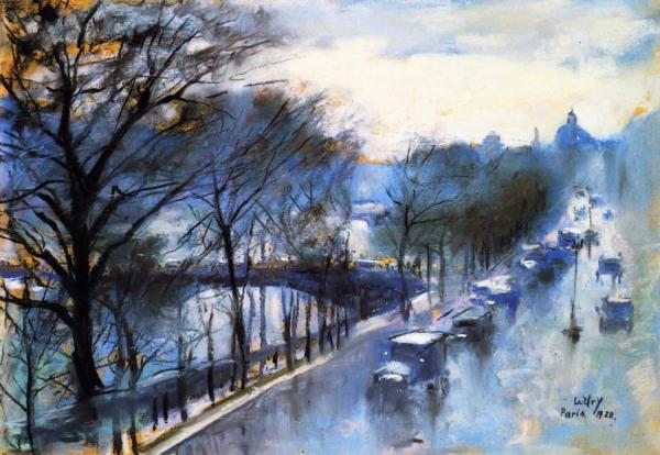 Paris, Rainy Day At The Quai Voltaire by Lesser Ury