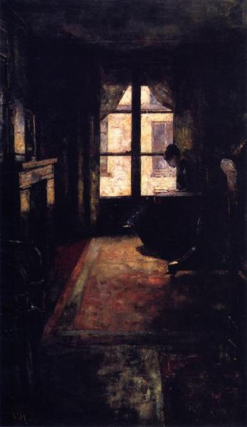 Parisian Interior by Lesser Ury Oil Painting Reproductions
