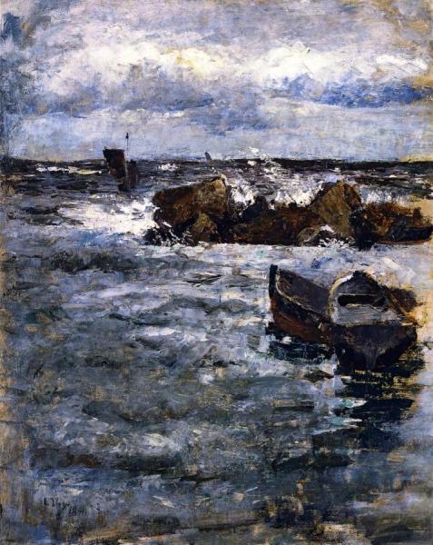 Rocks At Capri by Lesser Ury