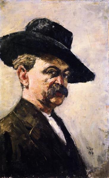 Self-portrait With Dark Hat by Lesser Ury