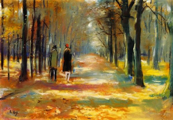 Strolling In The Forest by Lesser Ury