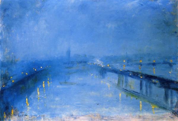 Thames Bridges In The Twilight by Lesser Ury