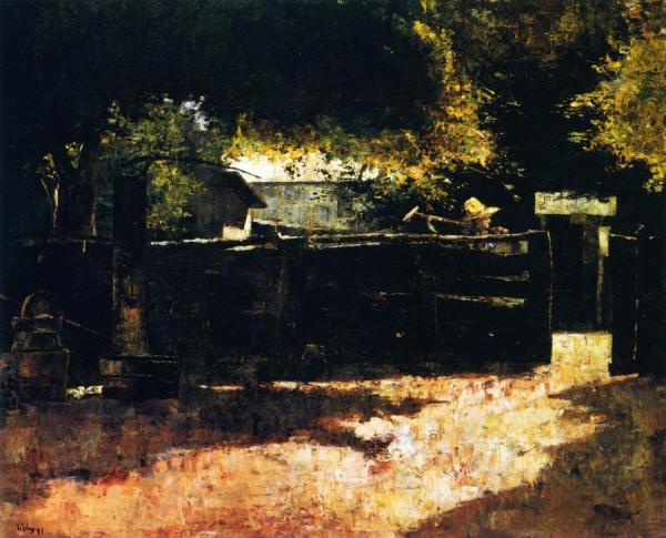 The Fence by Lesser Ury