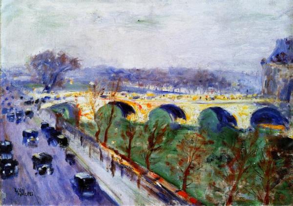 The Pont Royal In Paris by Lesser Ury