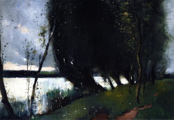 Willows By The Lake by Lesser Ury