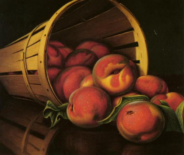 Basket Of Peaches by Levi Wells Prentice