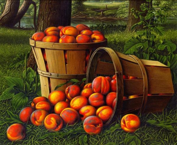 Levi Wells Prentice Baskets Of Peaches