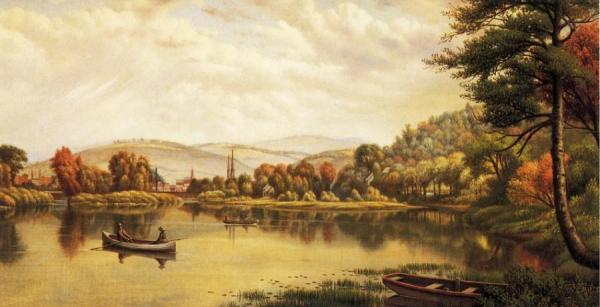 Boating In Autumn by Levi Wells Prentice