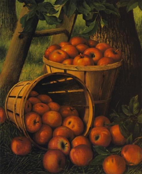 Bushels Of Apples Under A Tree by Levi Wells Prentice