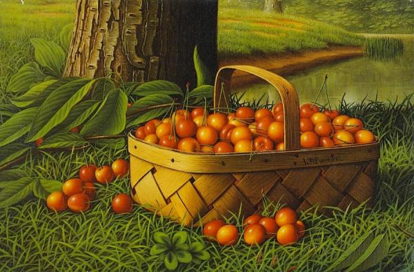 Cherries In A Basket by Levi Wells Prentice
