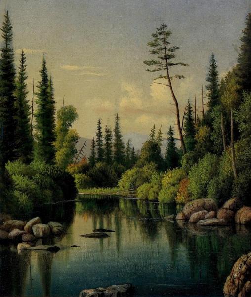 Landscape (mull Pond) by Levi Wells Prentice
