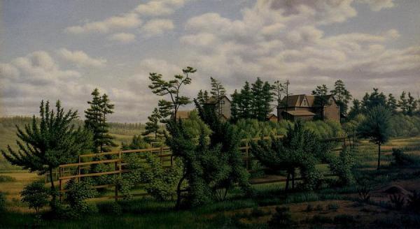 Landscape Of Country Estate And Vineyards by Levi Wells Prentice