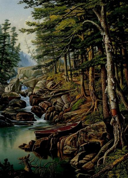 Moose River, Adirondacks by Levi Wells Prentice