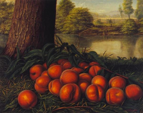 Peaches In A Landscape by Levi Wells Prentice