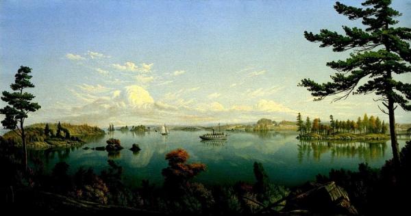 Pleasure Boats On A Lake by Levi Wells Prentice
