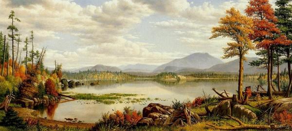 Levi Wells Prentice Raquette Lake - The Start Of Autumn
