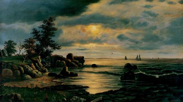Seascape At Dusk by Levi Wells Prentice