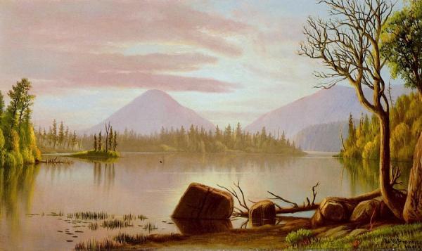 Sunrise On An Adirondack Lake by Levi Wells Prentice