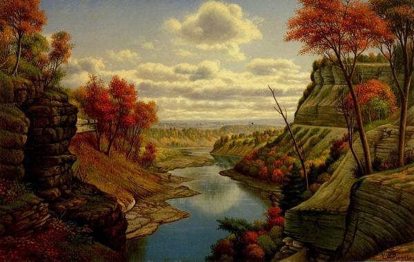 The Gorge At Letchworth Park by Levi Wells Prentice
