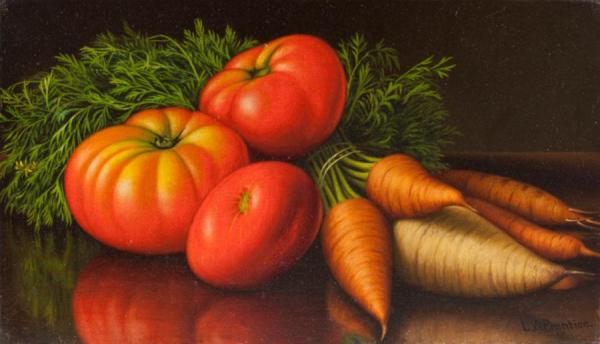 Vegetables On A Table by Levi Wells Prentice