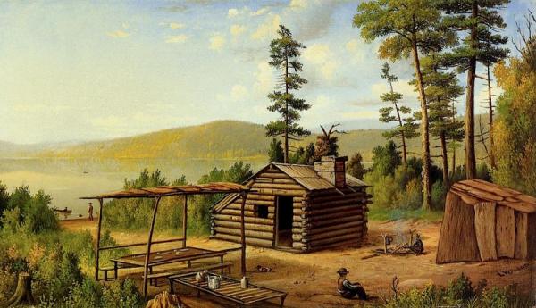 Watertown Camp, Albany Lake, Adirondacks, N. Y. by Levi Wells Prentice