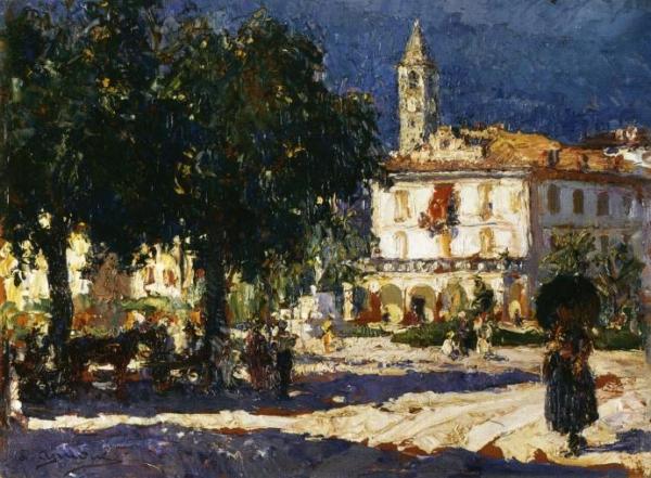 Piazza In Baveno by Lidio Ajmone