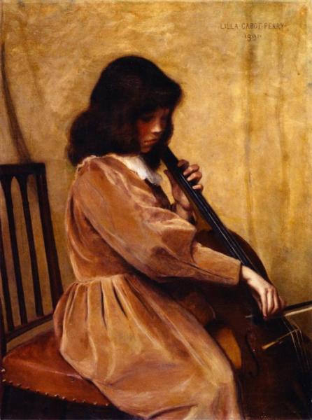 Lilla Cabot Perry Girl Playing A Cello
