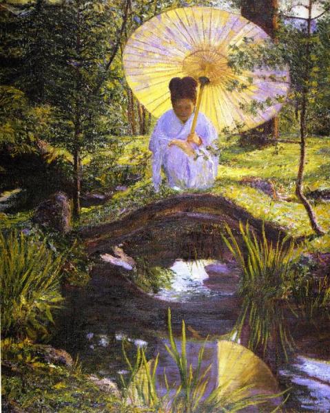 Lilla Cabot Perry In A Japanese Garden