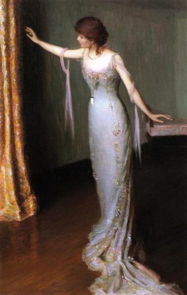Lady In An Evening Dress by Lilla Cabot Perry Oil Painting Reproductions