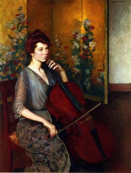 The Cellist by Lilla Cabot Perry