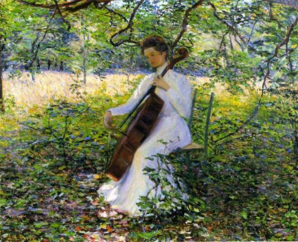 The Violoncellist by Lilla Cabot Perry