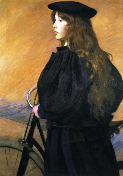Young Bicyclist by Lilla Cabot Perry