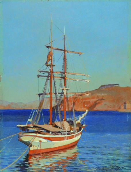 Boat At Sunset by Llewelyn Lloyd Oil Painting Reproductions