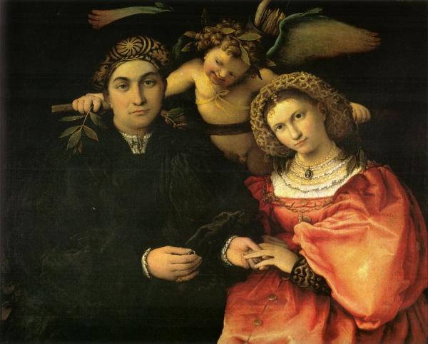 Lorenzo Lotto Marsilio Cassotti And Faustina, His Wife