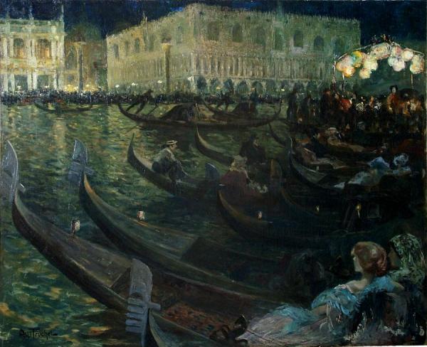 La Festa Del Redentore, Venice by Louis Abel-truchet
