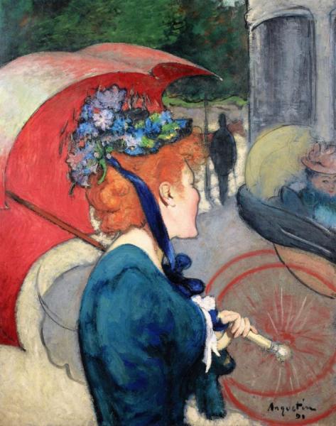 Woman With Umbrella by Louis Anquetin