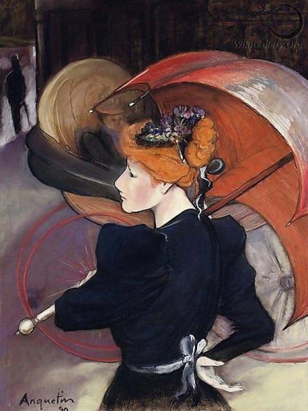 Woman With Umbrella by Louis Anquetin